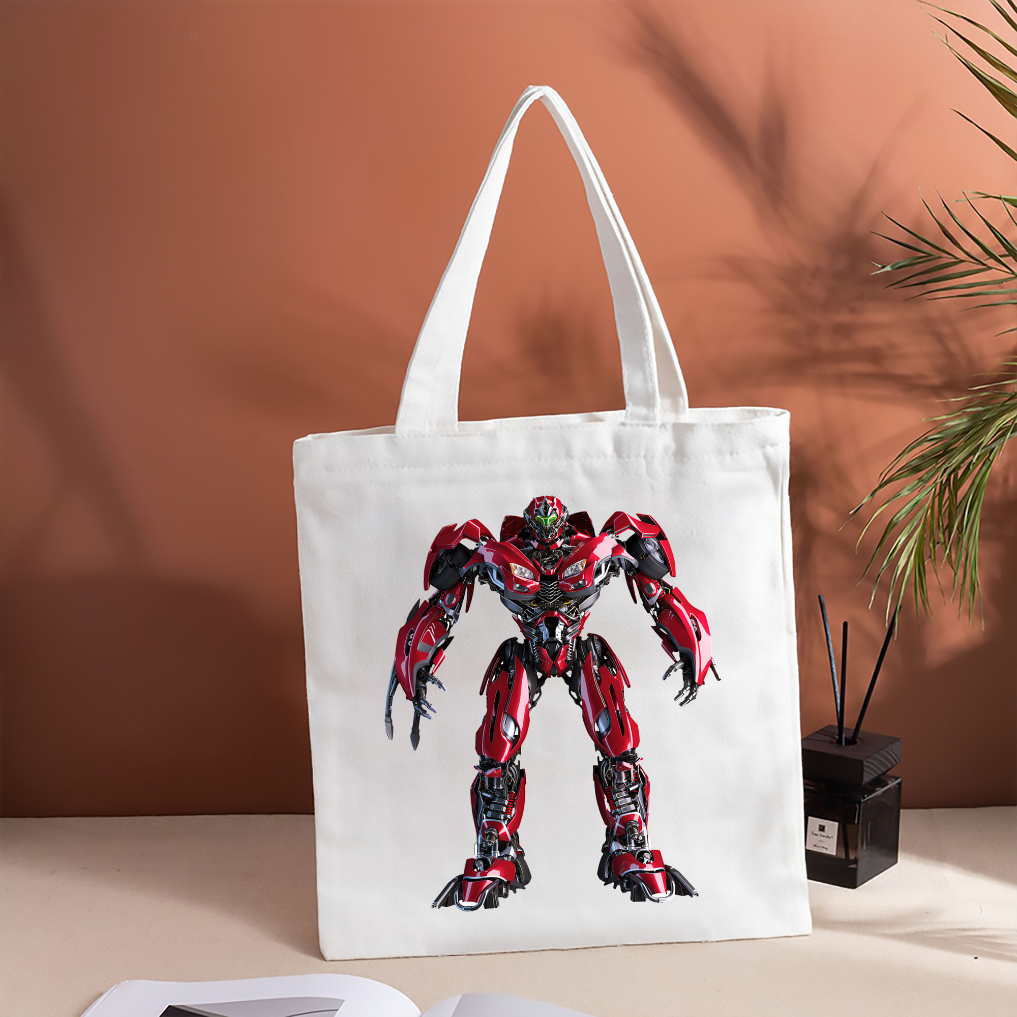 Transformers トランスフォーマー 縦型キャンバス生地手提げバッグ　トートバッグ