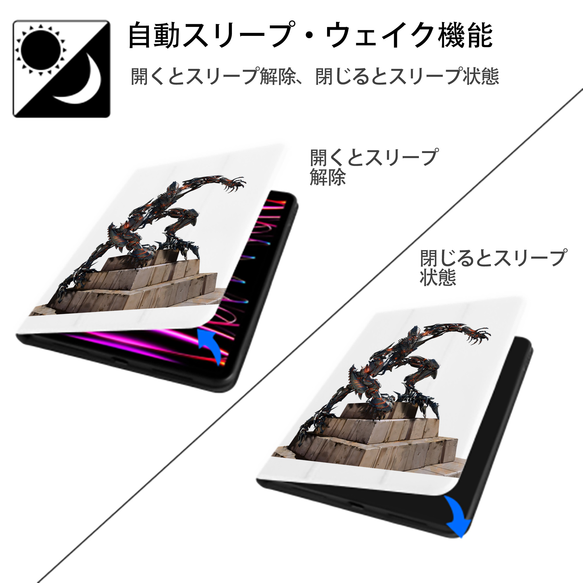 Transformers トランスフォーマー IPad ケース ペン収納付き 三つ折りスタンド PUレザー×シリコン 対応機種9.5/10.5/10.9インチ