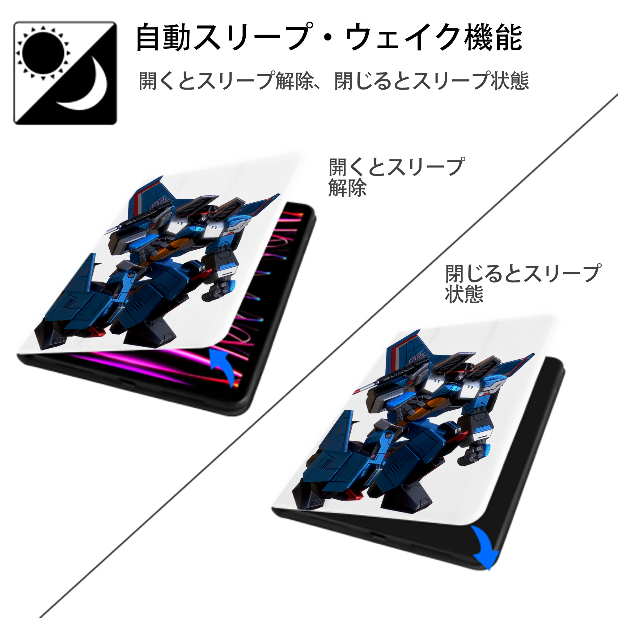 Transformers トランスフォーマー IPad ケース ペン収納付き 三つ折りスタンド PUレザー×シリコン 対応機種9.5/10.5/10.9インチ