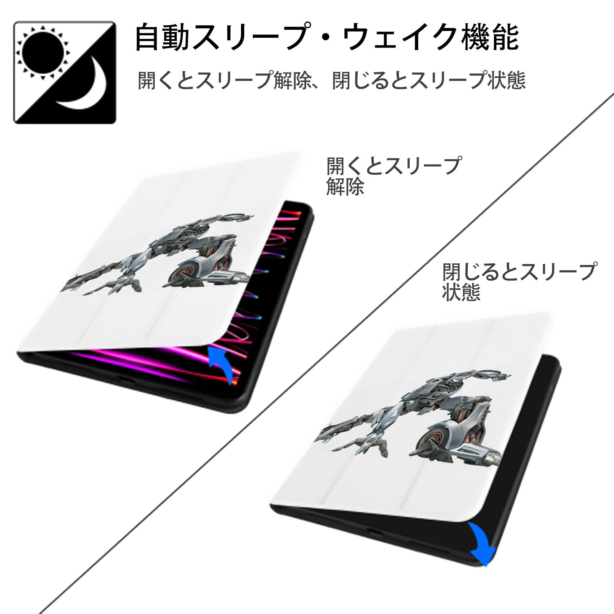 Transformers トランスフォーマー IPad ケース ペン収納付き 三つ折りスタンド PUレザー×シリコン 対応機種9.5/10.5/10.9インチ