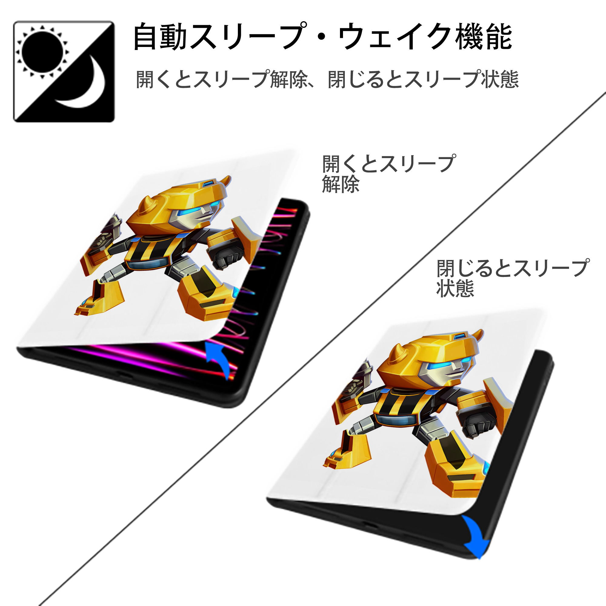 Transformers トランスフォーマー IPad ケース ペン収納付き 三つ折りスタンド PUレザー×シリコン 対応機種9.5/10.5/10.9インチ