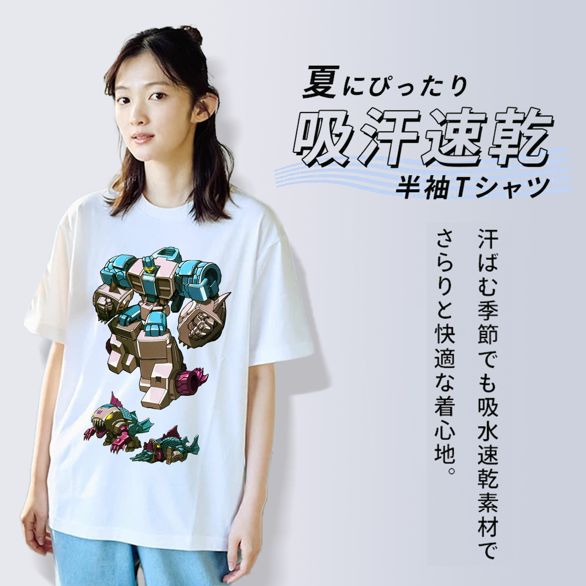  綿100％半袖Tシャツ（フロントプリント）