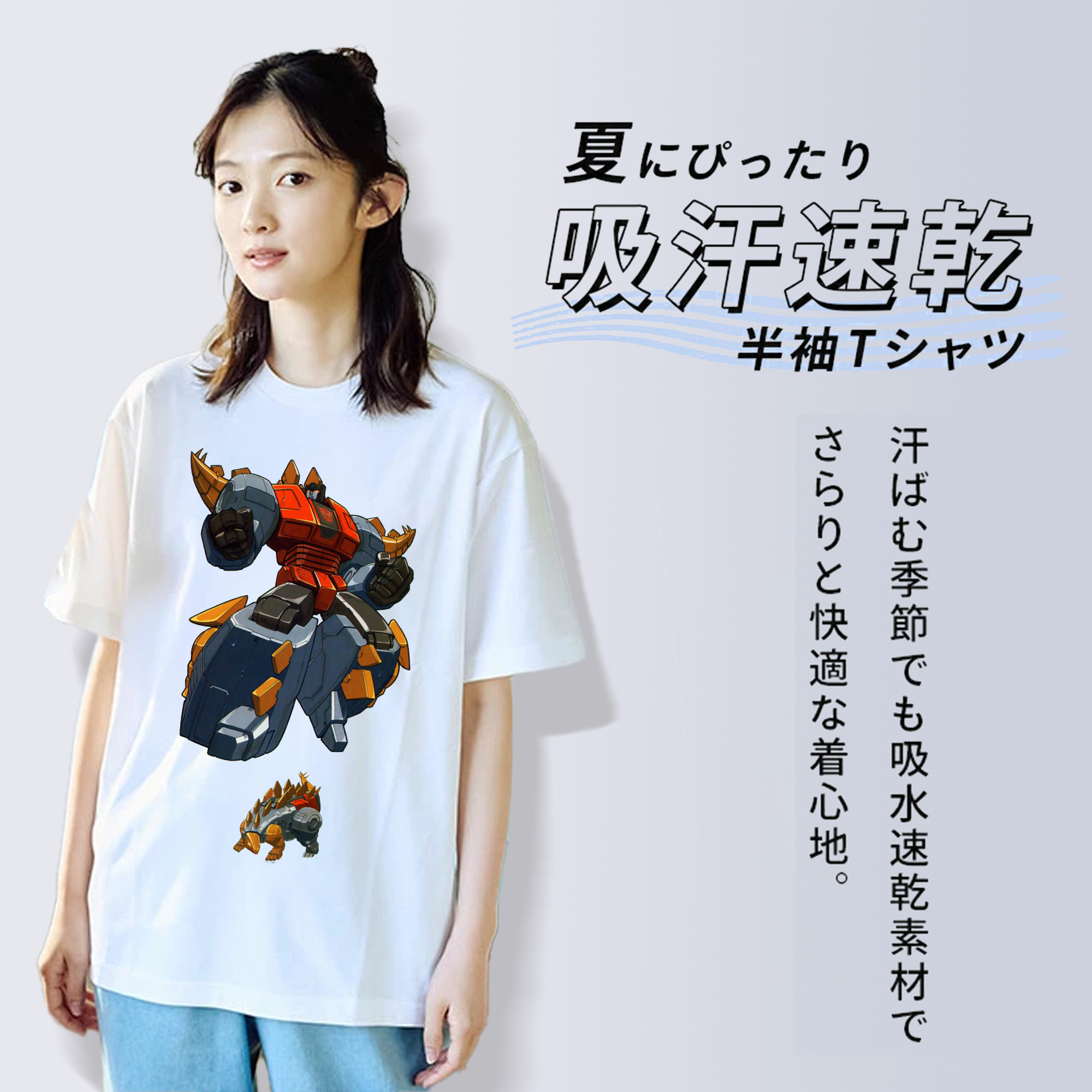  綿100％半袖Tシャツ（フロントプリント）