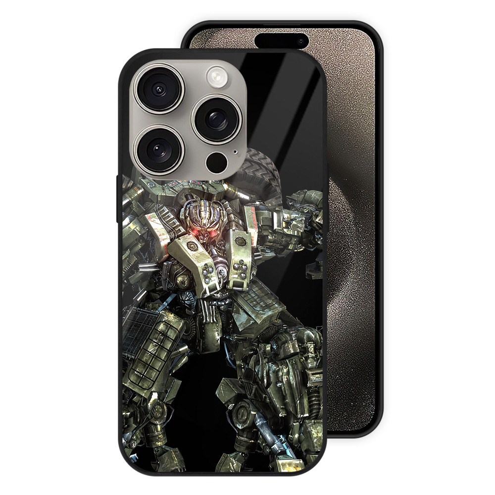 （画像用） Transformers トランスフォーマー 【iPhone15Pro対応】スマホケース 耐衝撃＆黄変防止 背面ガラス