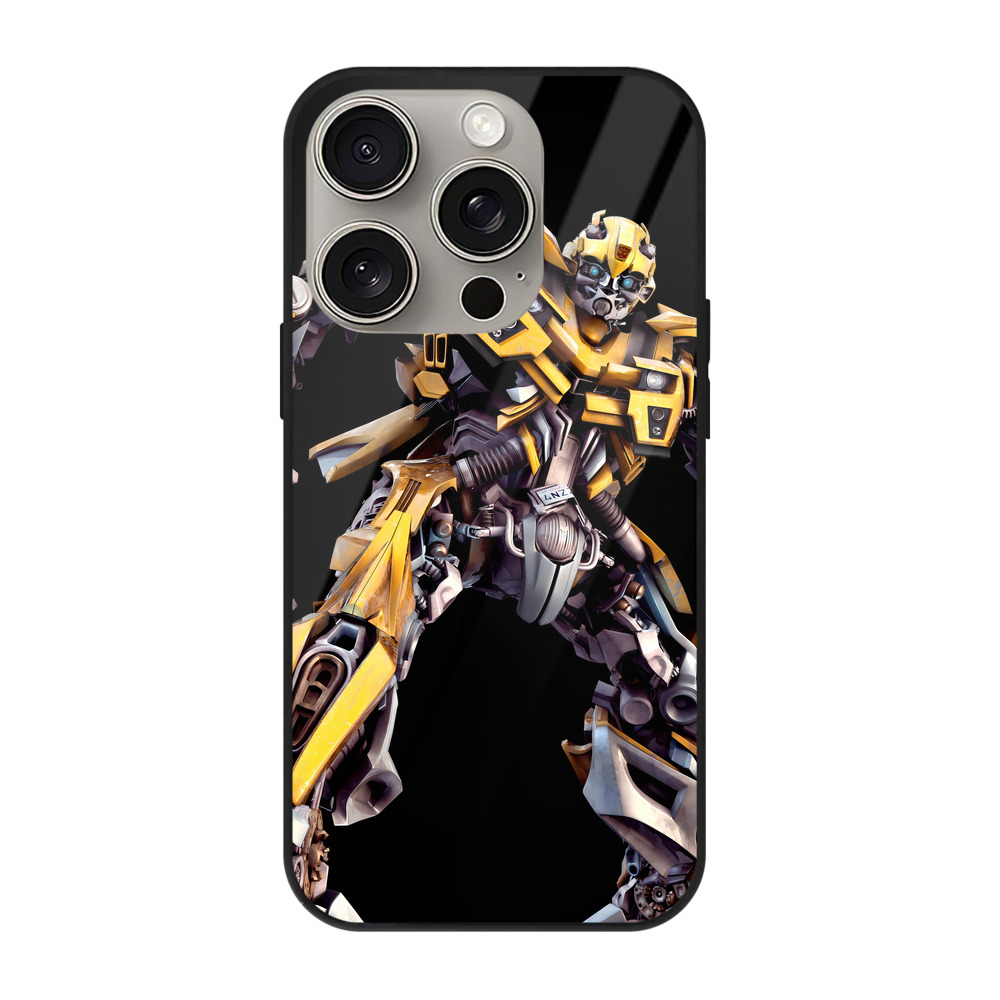 （画像用） Transformers トランスフォーマー 【iPhone15Pro対応】スマホケース 耐衝撃＆黄変防止 背面ガラス