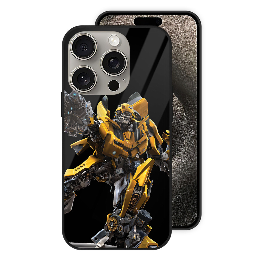（画像用） Transformers トランスフォーマー 【iPhone15Pro対応】スマホケース 耐衝撃＆黄変防止 背面ガラス