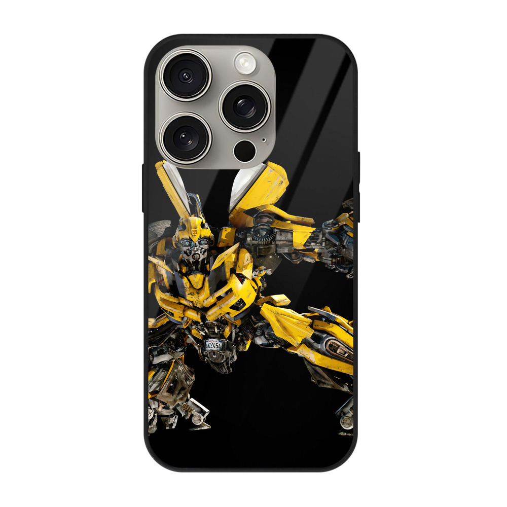 （画像用） Transformers トランスフォーマー 【iPhone15Pro対応】スマホケース 耐衝撃＆黄変防止 背面ガラス