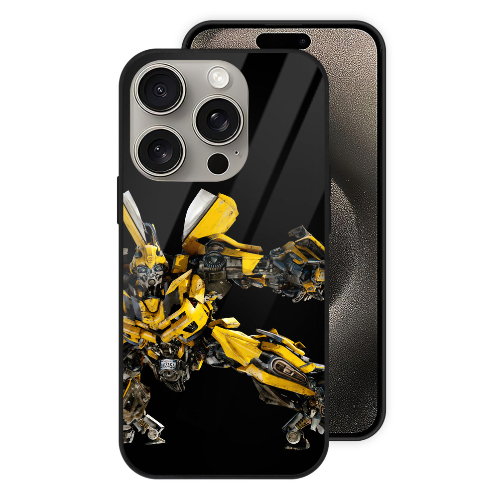 （画像用） Transformers トランスフォーマー 【iPhone15Pro対応】スマホケース 耐衝撃＆黄変防止 背面ガラス