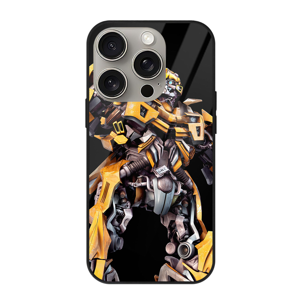 （画像用） Transformers トランスフォーマー 【iPhone15Pro対応】スマホケース 耐衝撃＆黄変防止 背面ガラス
