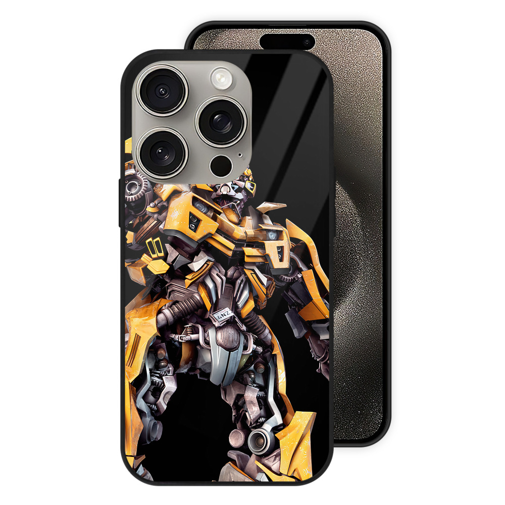 （画像用） Transformers トランスフォーマー 【iPhone15Pro対応】スマホケース 耐衝撃＆黄変防止 背面ガラス
