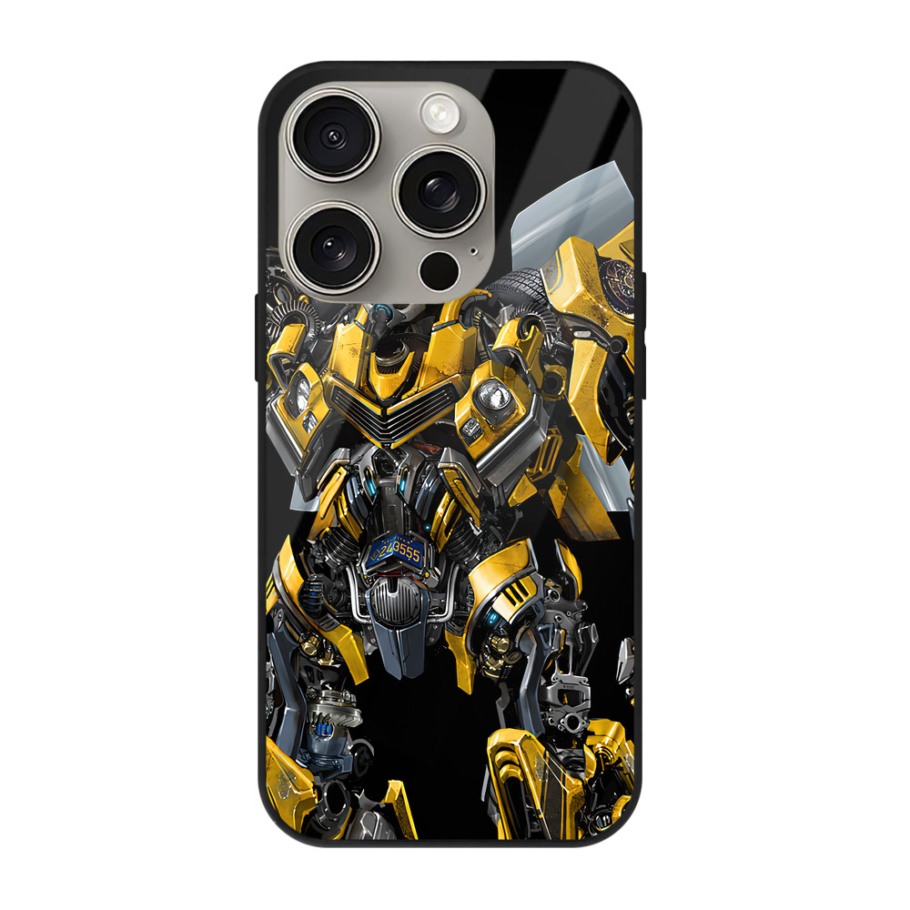 （画像用） Transformers トランスフォーマー 【iPhone15Pro対応】スマホケース 耐衝撃＆黄変防止 背面ガラス