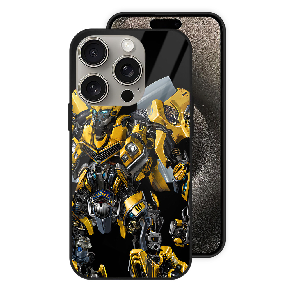 （画像用） Transformers トランスフォーマー 【iPhone15Pro対応】スマホケース 耐衝撃＆黄変防止 背面ガラス