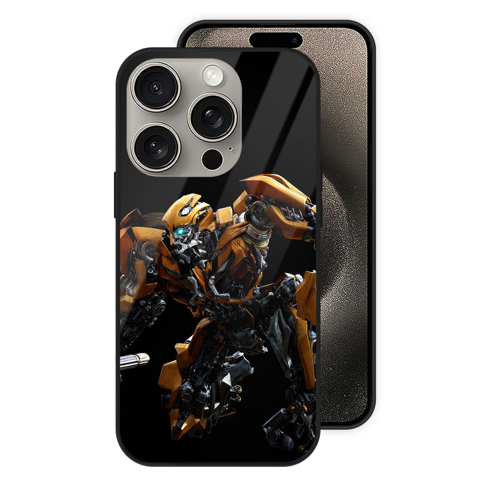 （画像用） Transformers トランスフォーマー 【iPhone15Pro対応】スマホケース 耐衝撃＆黄変防止 背面ガラス