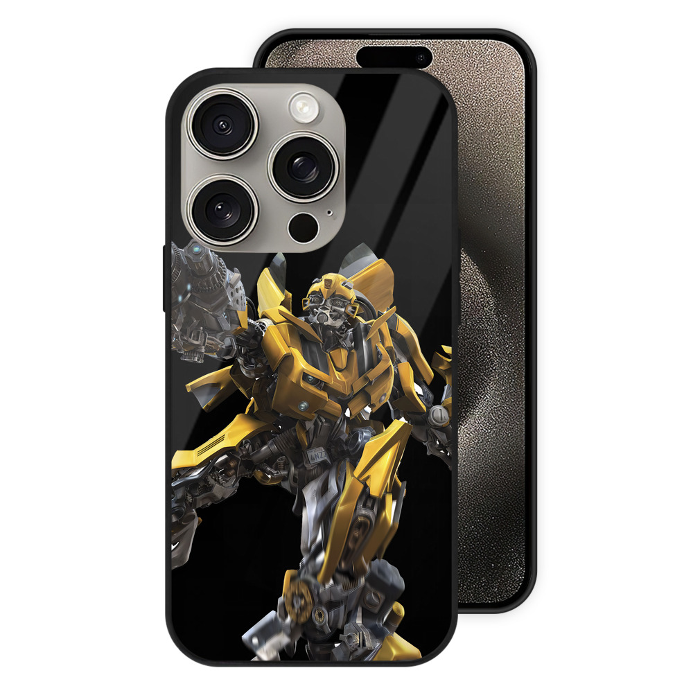 （画像用） Transformers トランスフォーマー 【iPhone15Pro対応】スマホケース 耐衝撃＆黄変防止 背面ガラス