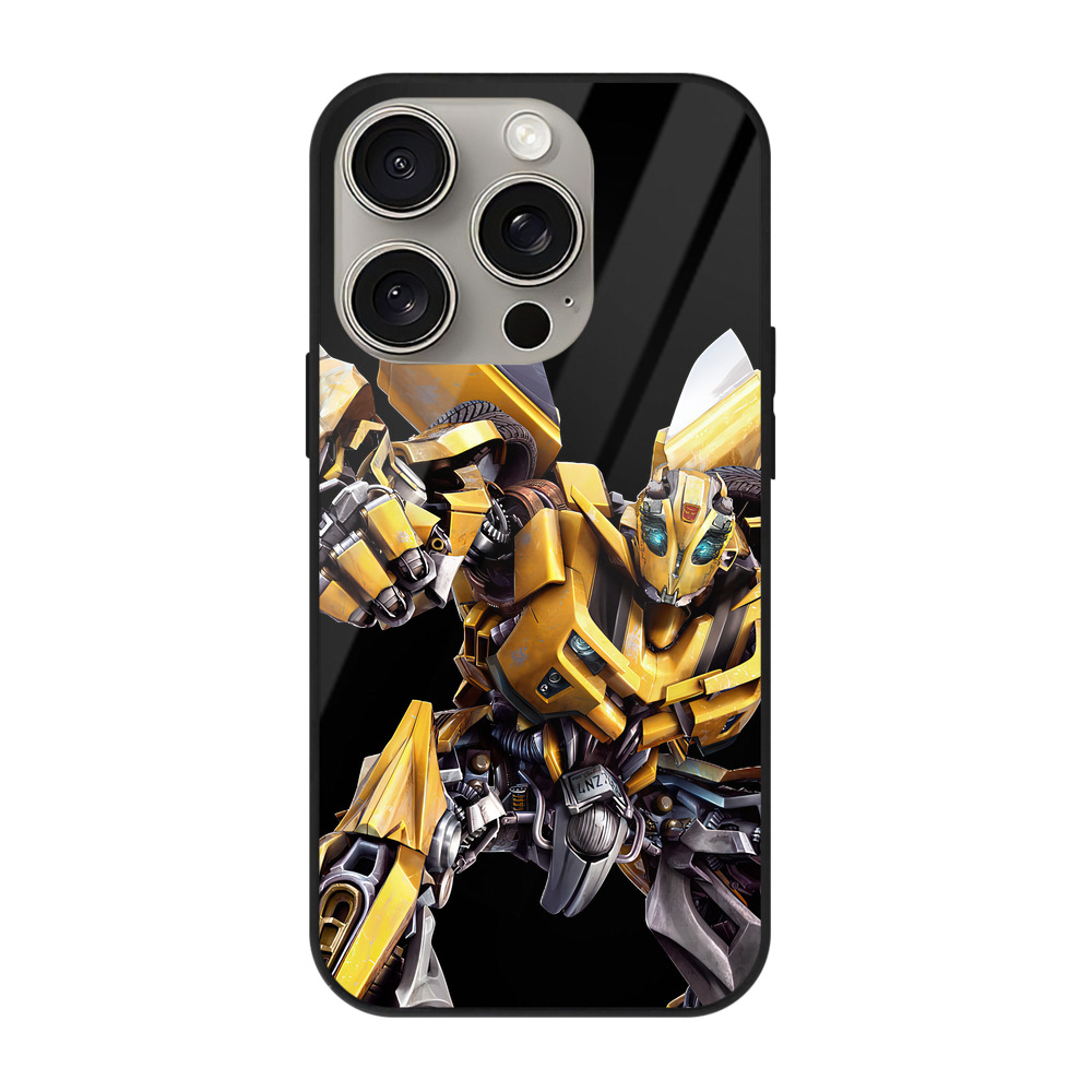 （画像用） Transformers トランスフォーマー 【iPhone15Pro対応】スマホケース 耐衝撃＆黄変防止 背面ガラス