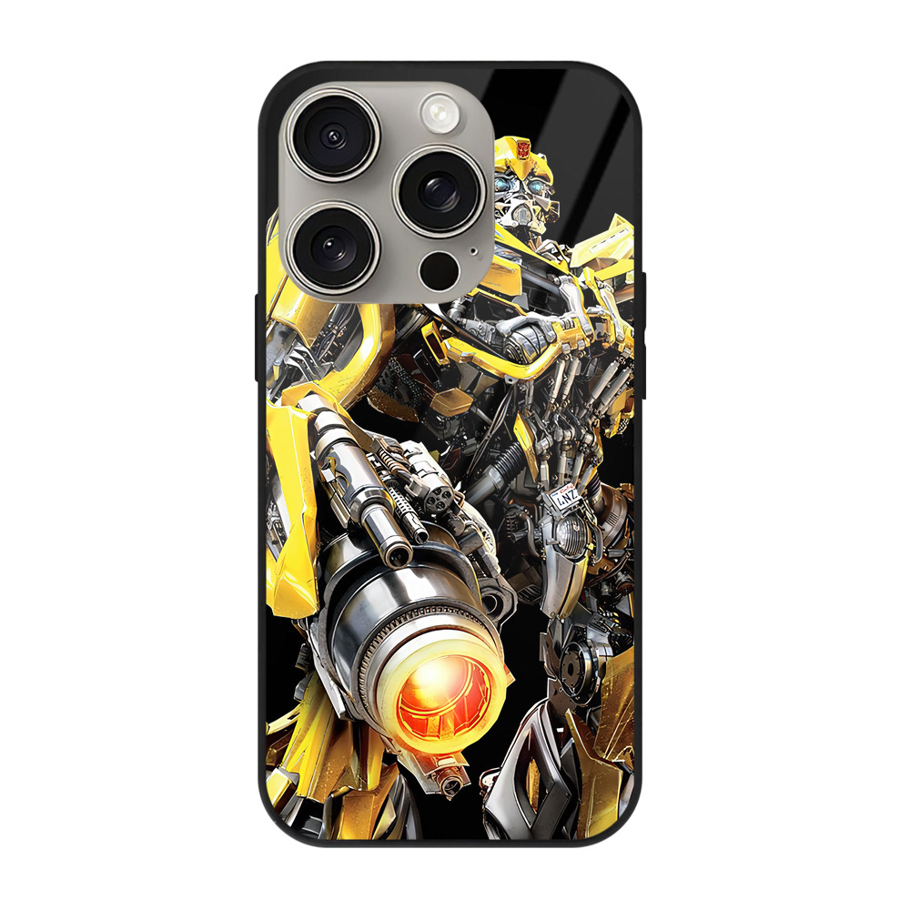 （画像用） Transformers トランスフォーマー 【iPhone15Pro対応】スマホケース 耐衝撃＆黄変防止 背面ガラス