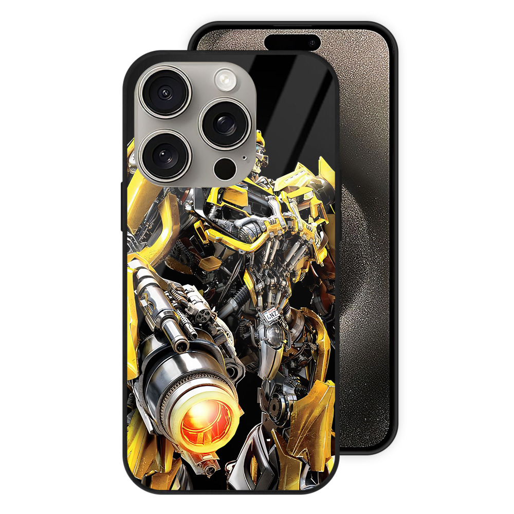 （画像用） Transformers トランスフォーマー 【iPhone15Pro対応】スマホケース 耐衝撃＆黄変防止 背面ガラス