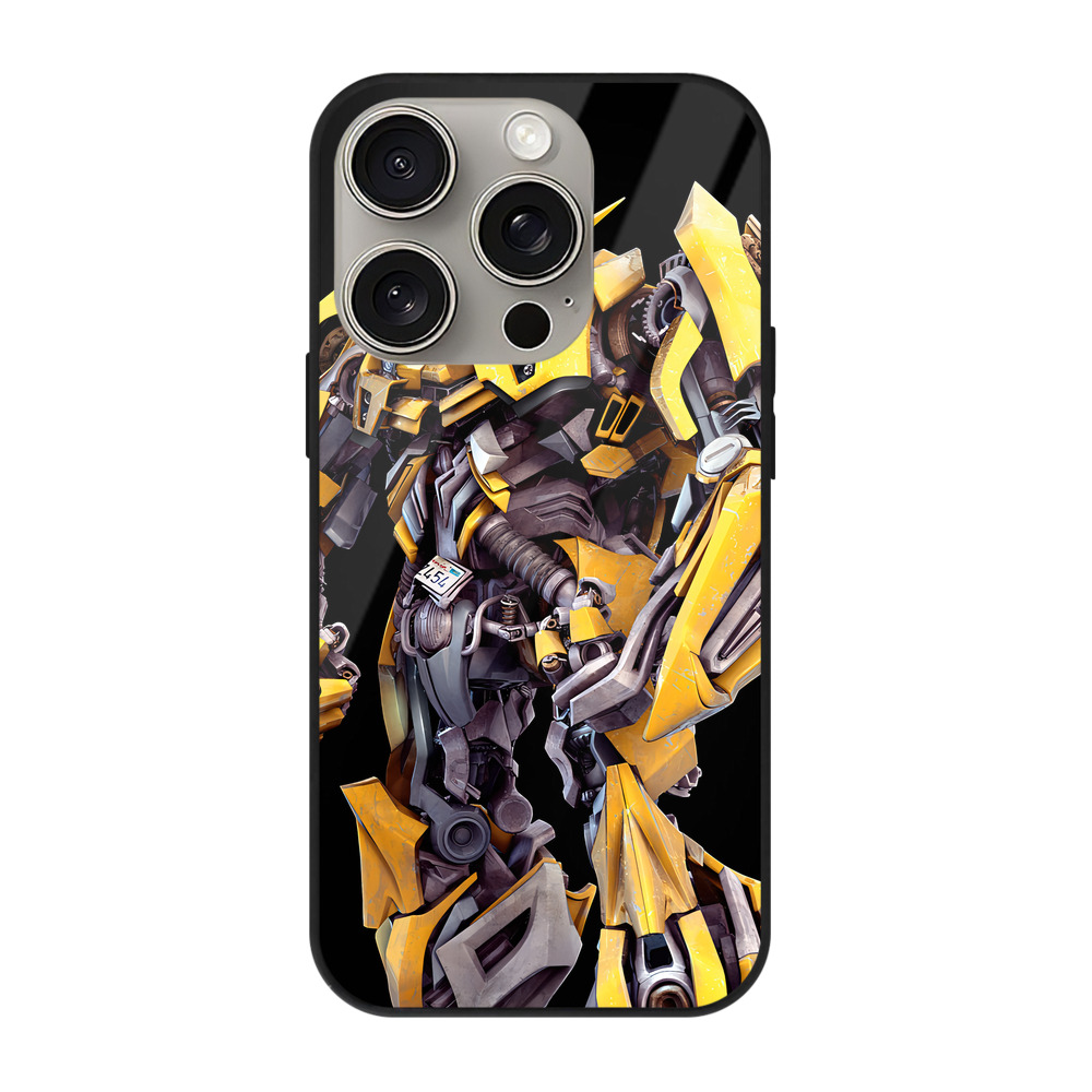 （画像用） Transformers トランスフォーマー 【iPhone15Pro対応】スマホケース 耐衝撃＆黄変防止 背面ガラス