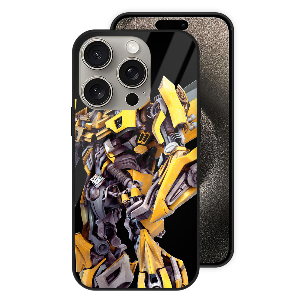 （画像用） Transformers トランスフォーマー 【iPhone15Pro対応】スマホケース 耐衝撃＆黄変防止 背面ガラス