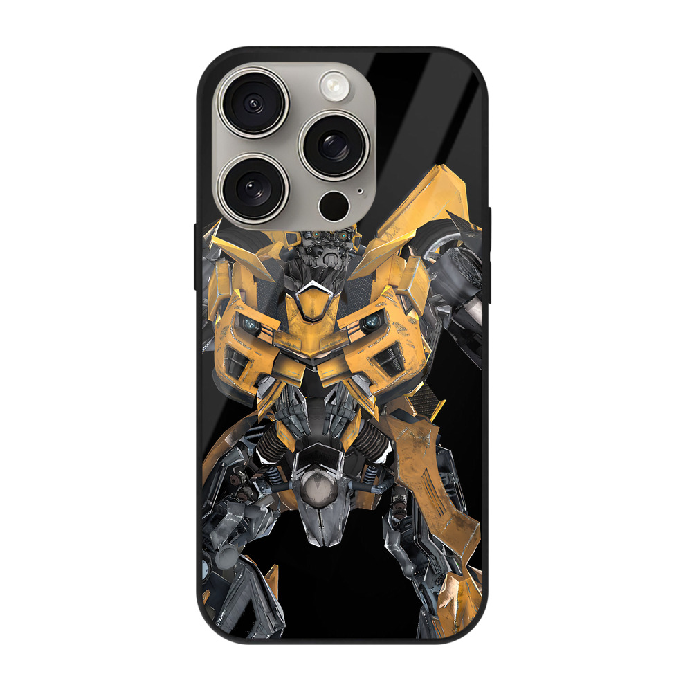 （画像用） Transformers トランスフォーマー 【iPhone15Pro対応】スマホケース 耐衝撃＆黄変防止 背面ガラス