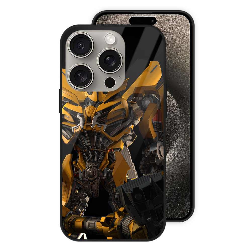 （画像用） Transformers トランスフォーマー 【iPhone15Pro対応】スマホケース 耐衝撃＆黄変防止 背面ガラス