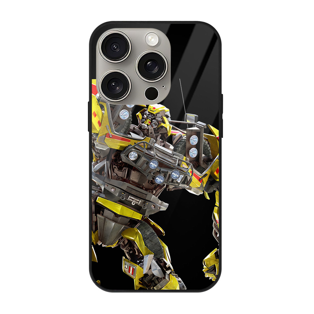 （画像用） Transformers トランスフォーマー 【iPhone15Pro対応】スマホケース 耐衝撃＆黄変防止 背面ガラス