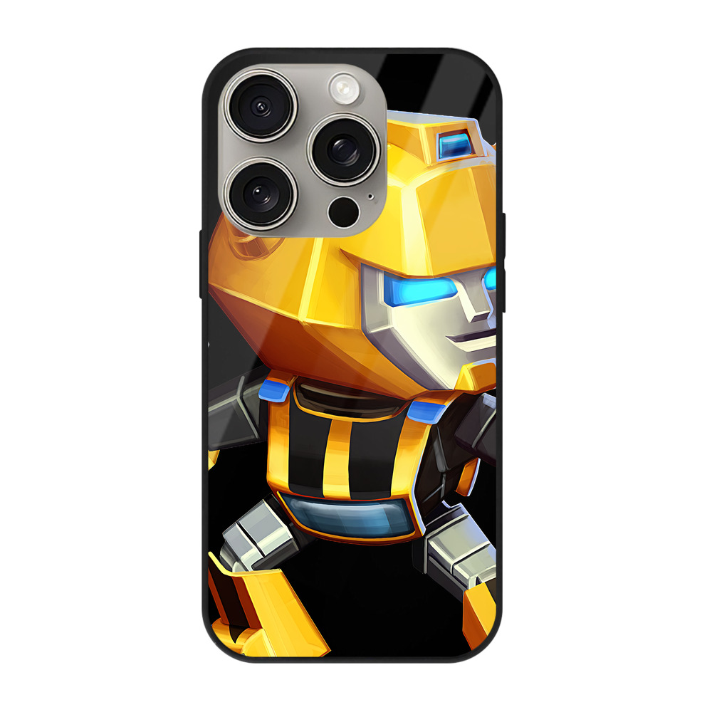 （画像用） Transformers トランスフォーマー 【iPhone15Pro対応】スマホケース 耐衝撃＆黄変防止 背面ガラス