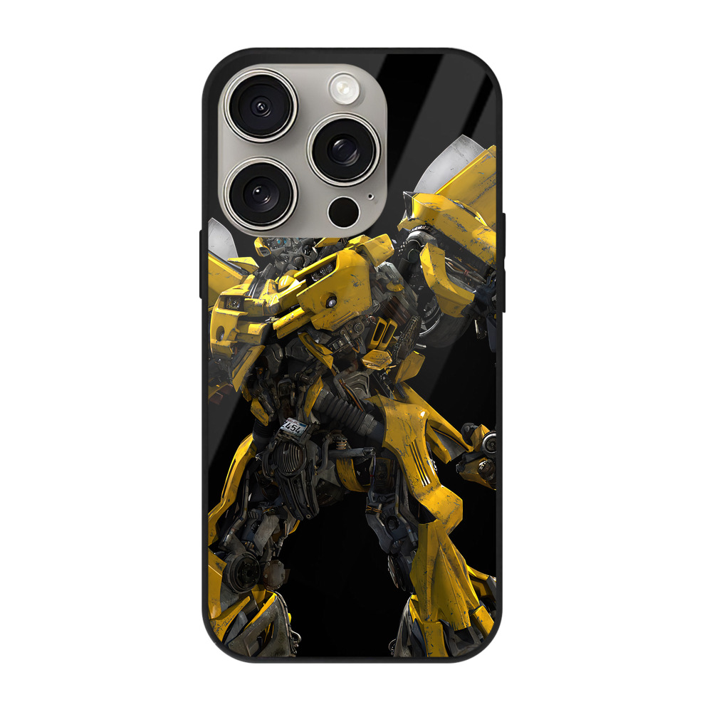 （画像用） Transformers トランスフォーマー 【iPhone15Pro対応】スマホケース 耐衝撃＆黄変防止 背面ガラス