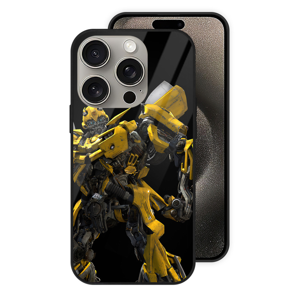 （画像用） Transformers トランスフォーマー 【iPhone15Pro対応】スマホケース 耐衝撃＆黄変防止 背面ガラス
