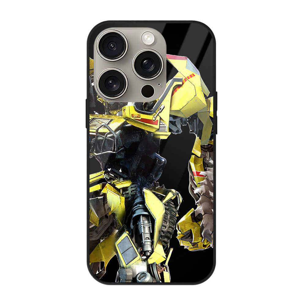（画像用） Transformers トランスフォーマー 【iPhone15Pro対応】スマホケース 耐衝撃＆黄変防止 背面ガラス