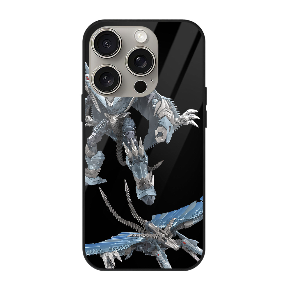 （画像用） Transformers トランスフォーマー 【iPhone15Pro対応】スマホケース 耐衝撃＆黄変防止 背面ガラス