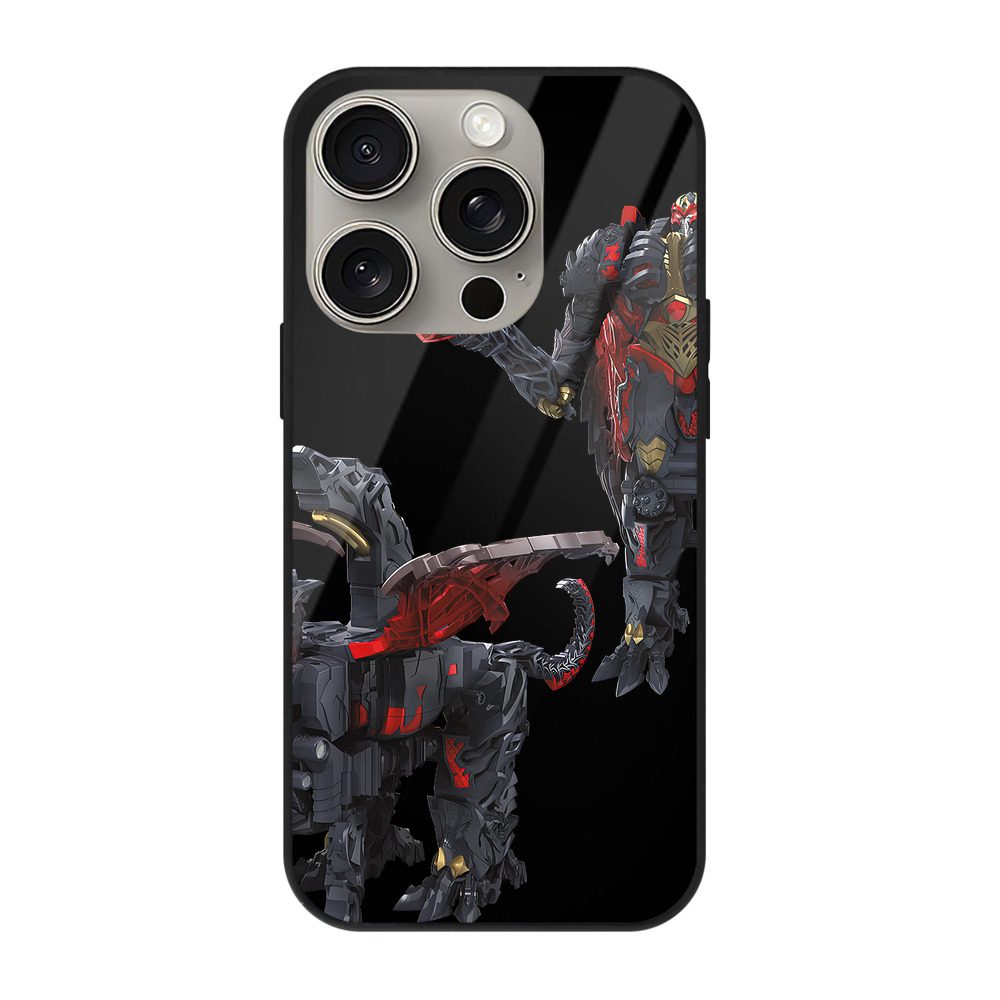 （画像用） Transformers トランスフォーマー 【iPhone15Pro対応】スマホケース 耐衝撃＆黄変防止 背面ガラス