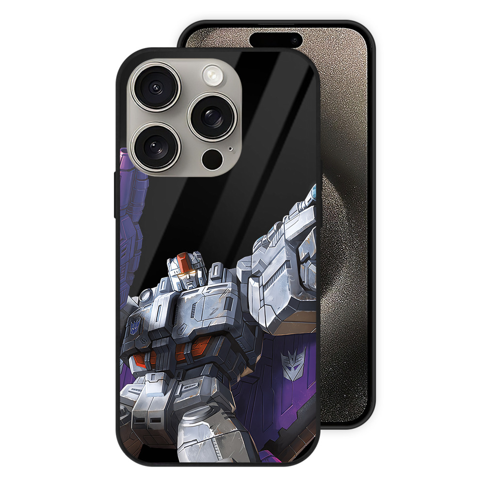 （画像用） Transformers トランスフォーマー 【iPhone15Pro対応】スマホケース 耐衝撃＆黄変防止 背面ガラス