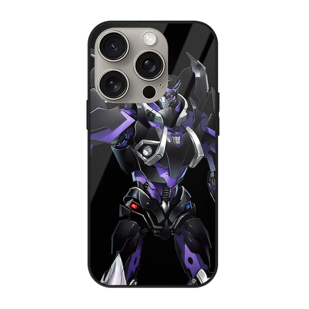 （画像用） Transformers トランスフォーマー 【iPhone15Pro対応】スマホケース 耐衝撃＆黄変防止 背面ガラス