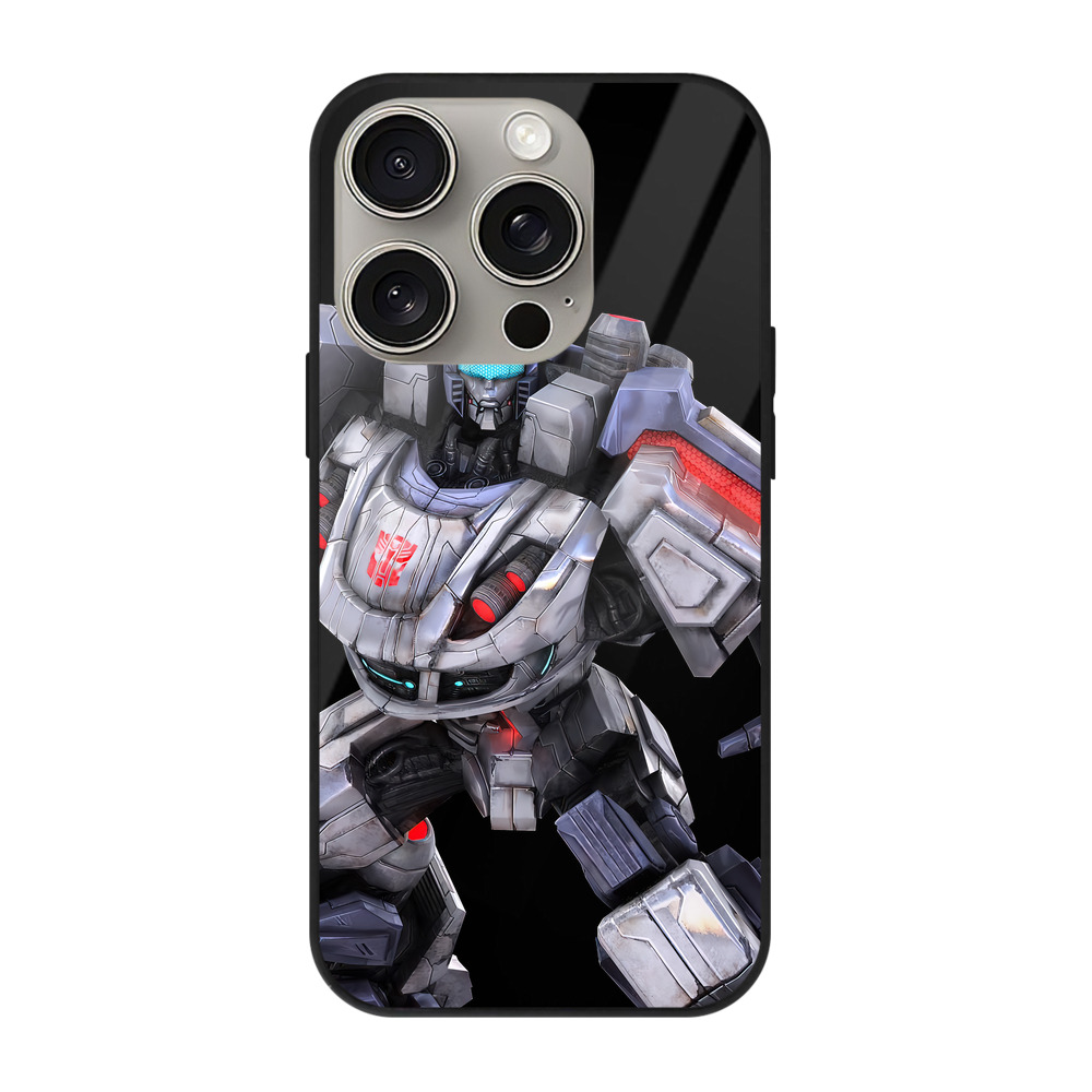 （画像用） Transformers トランスフォーマー 【iPhone15Pro対応】スマホケース 耐衝撃＆黄変防止 背面ガラス