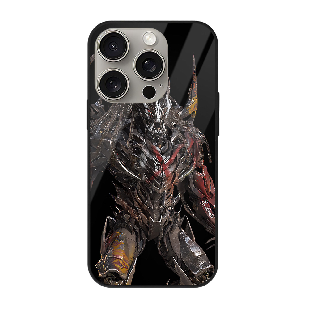 （画像用） Transformers トランスフォーマー 【iPhone15Pro対応】スマホケース 耐衝撃＆黄変防止 背面ガラス