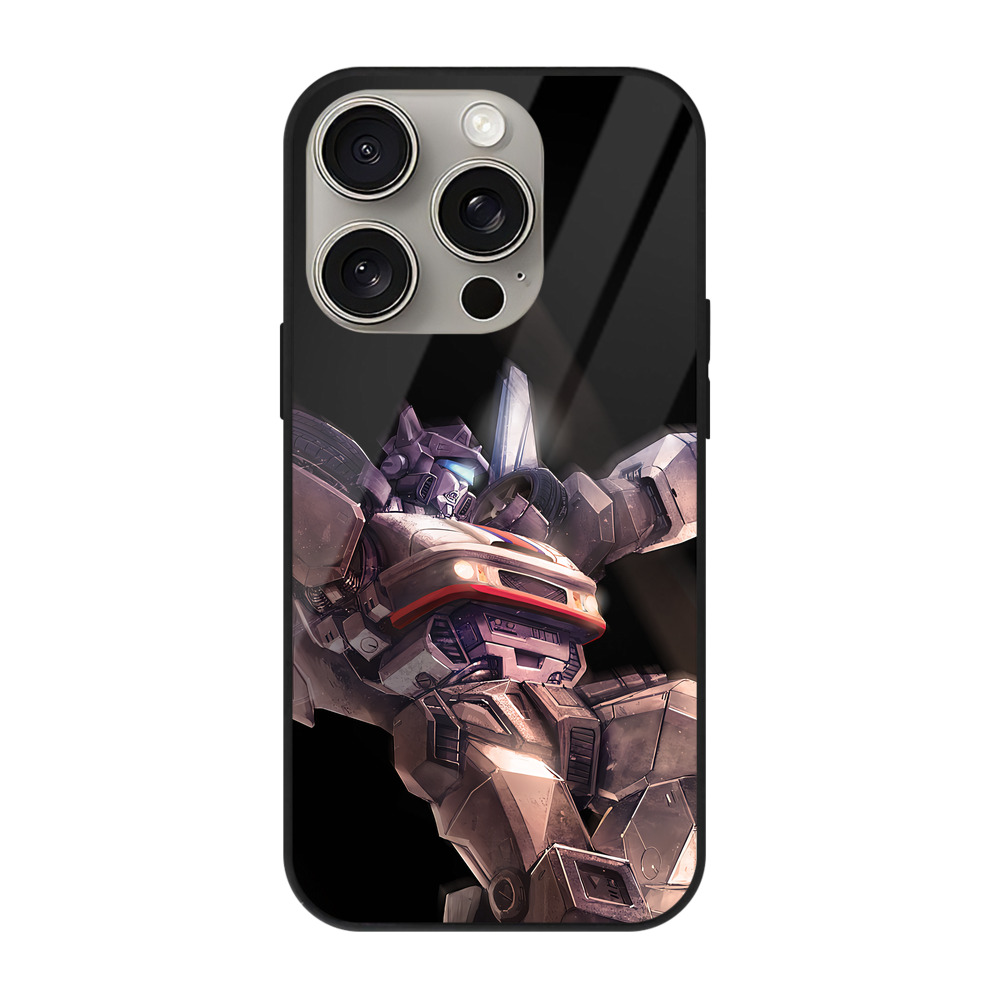 （画像用） Transformers トランスフォーマー 【iPhone15Pro対応】スマホケース 耐衝撃＆黄変防止 背面ガラス