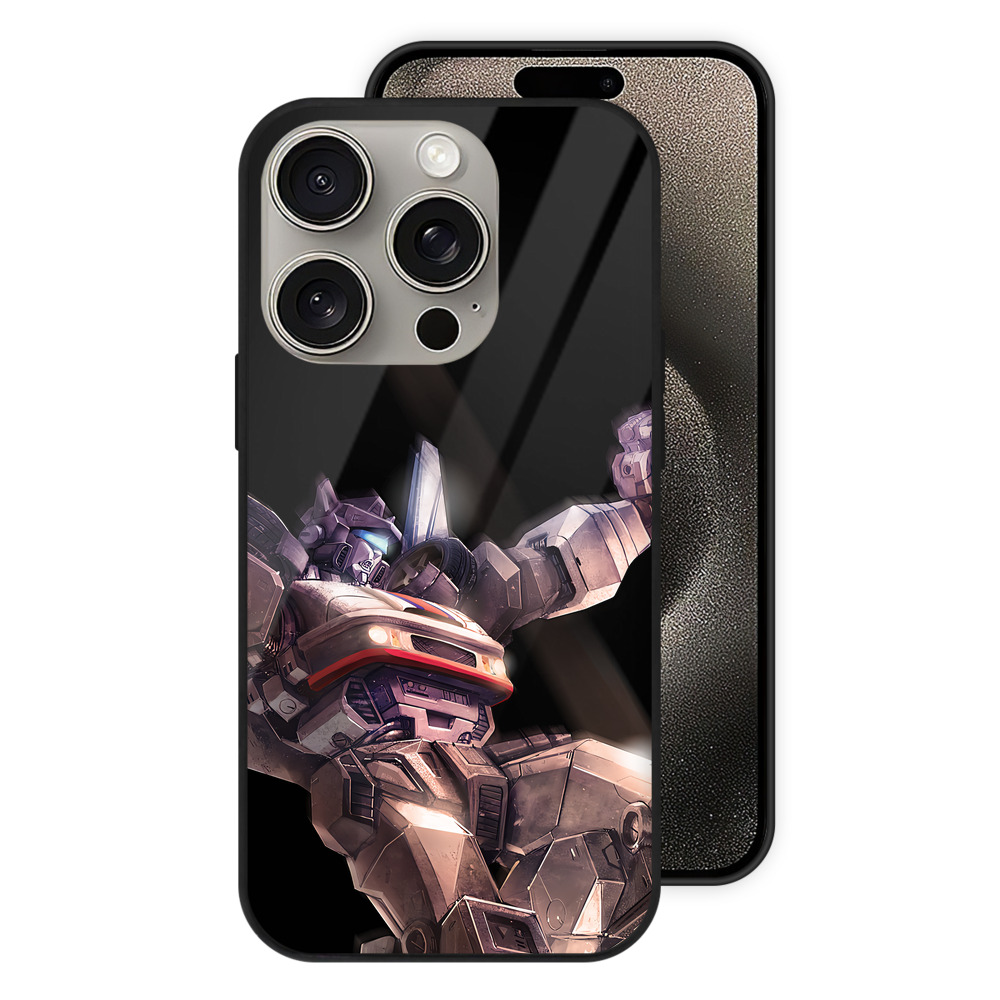 （画像用） Transformers トランスフォーマー 【iPhone15Pro対応】スマホケース 耐衝撃＆黄変防止 背面ガラス