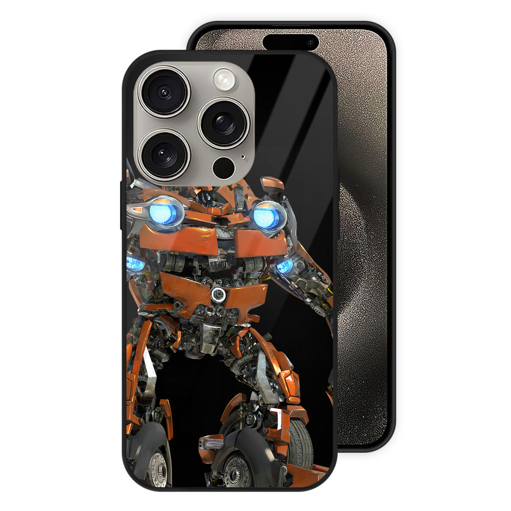 （画像用） Transformers トランスフォーマー 【iPhone15Pro対応】スマホケース 耐衝撃＆黄変防止 背面ガラス