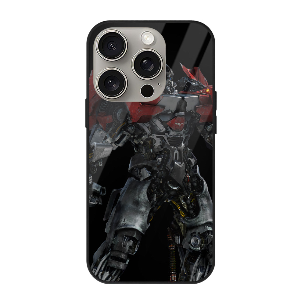 （画像用） Transformers トランスフォーマー 【iPhone15Pro対応】スマホケース 耐衝撃＆黄変防止 背面ガラス