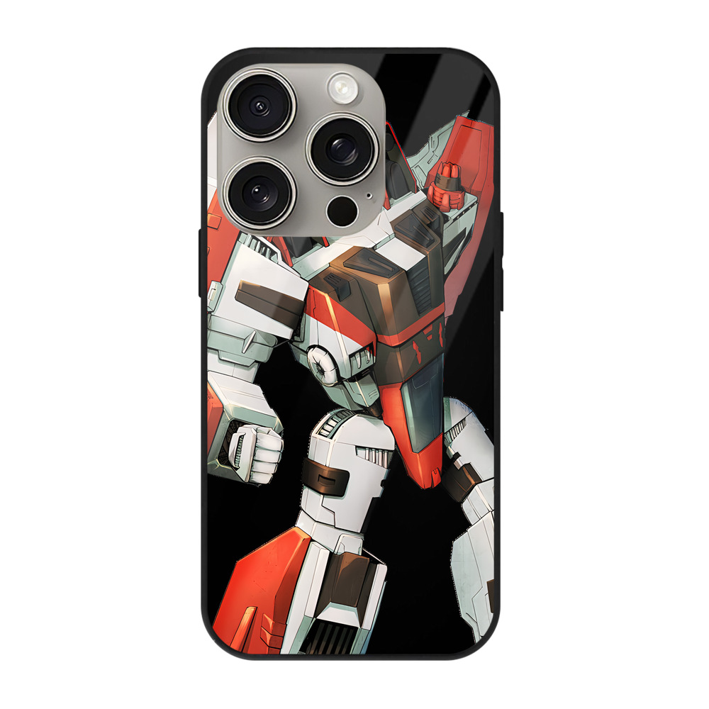 （画像用） Transformers トランスフォーマー 【iPhone15Pro対応】スマホケース 耐衝撃＆黄変防止 背面ガラス