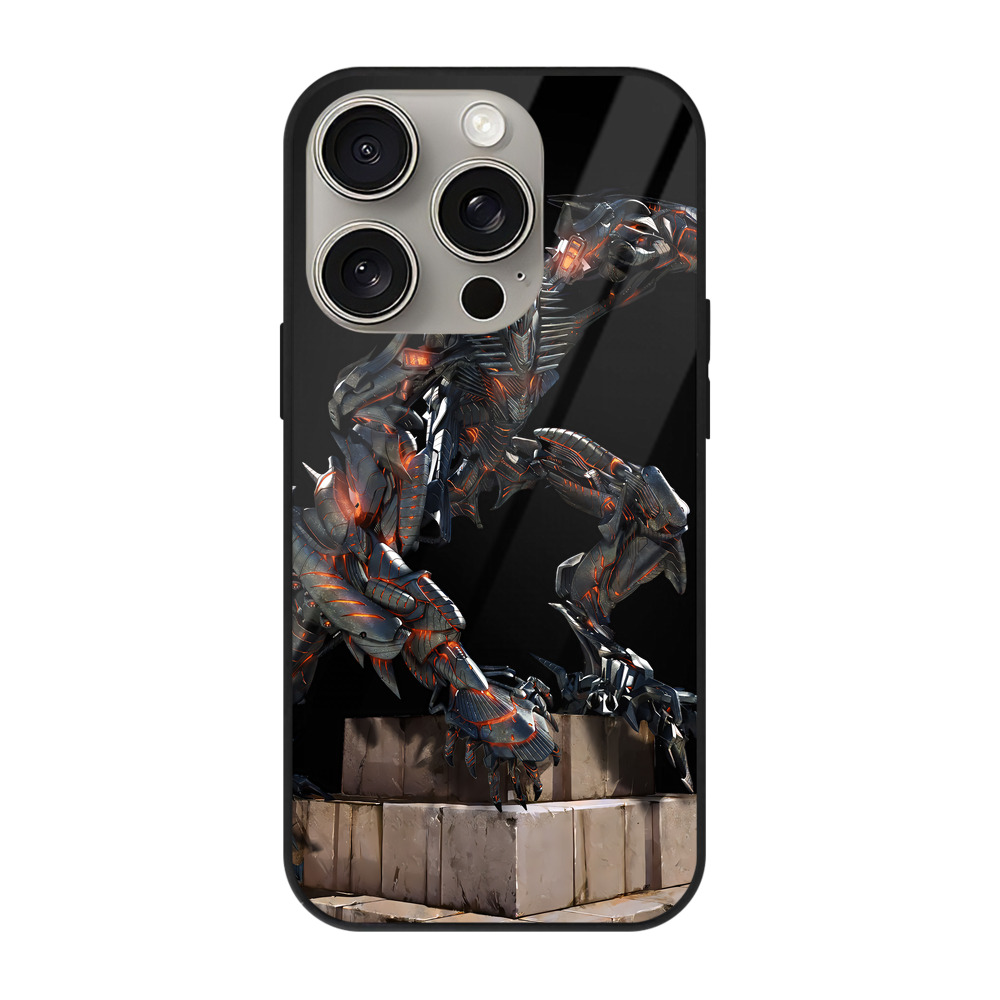 （画像用） Transformers トランスフォーマー 【iPhone15Pro対応】スマホケース 耐衝撃＆黄変防止 背面ガラス