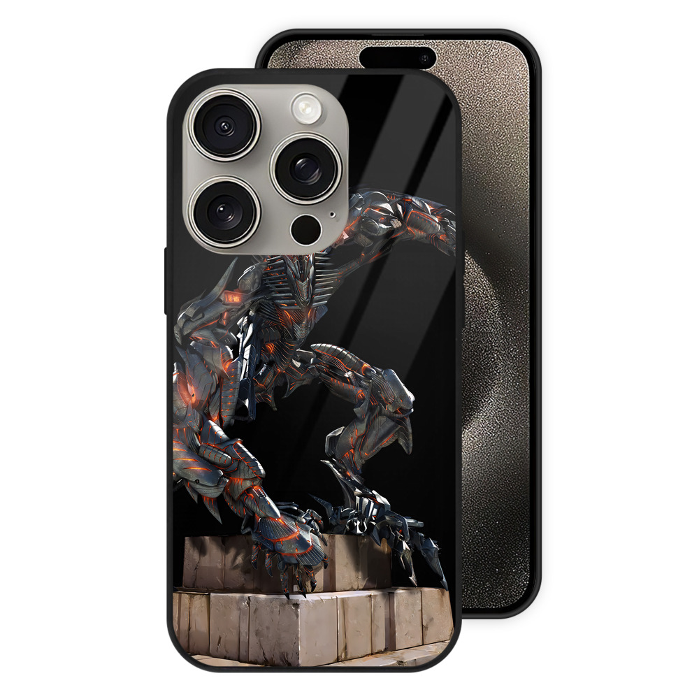 （画像用） Transformers トランスフォーマー 【iPhone15Pro対応】スマホケース 耐衝撃＆黄変防止 背面ガラス