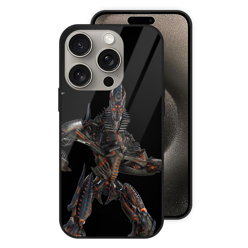 （画像用） Transformers トランスフォーマー 【iPhone15Pro対応】スマホケース 耐衝撃＆黄変防止 背面ガラス