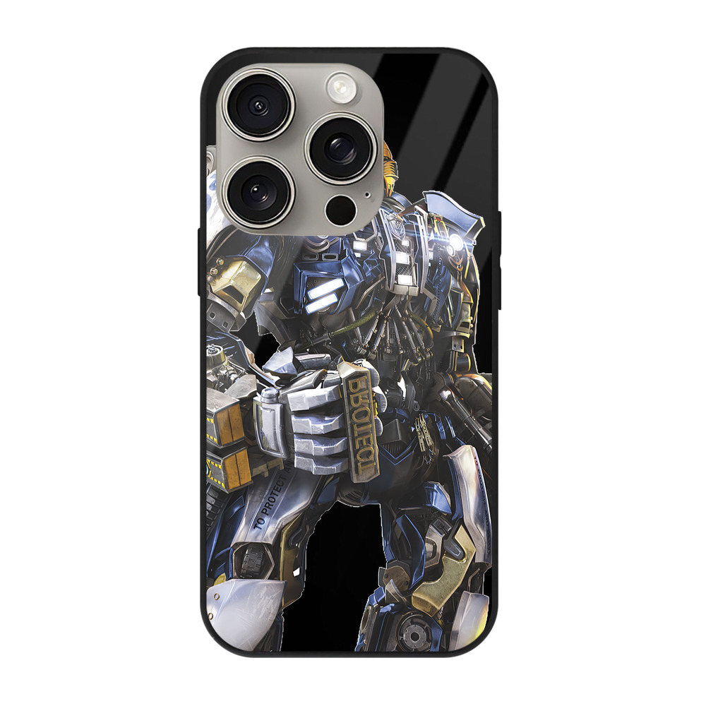 （画像用） Transformers トランスフォーマー 【iPhone15Pro対応】スマホケース 耐衝撃＆黄変防止 背面ガラス