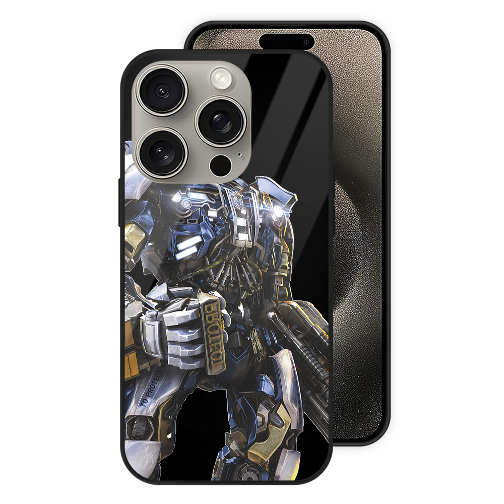 （画像用） Transformers トランスフォーマー 【iPhone15Pro対応】スマホケース 耐衝撃＆黄変防止 背面ガラス
