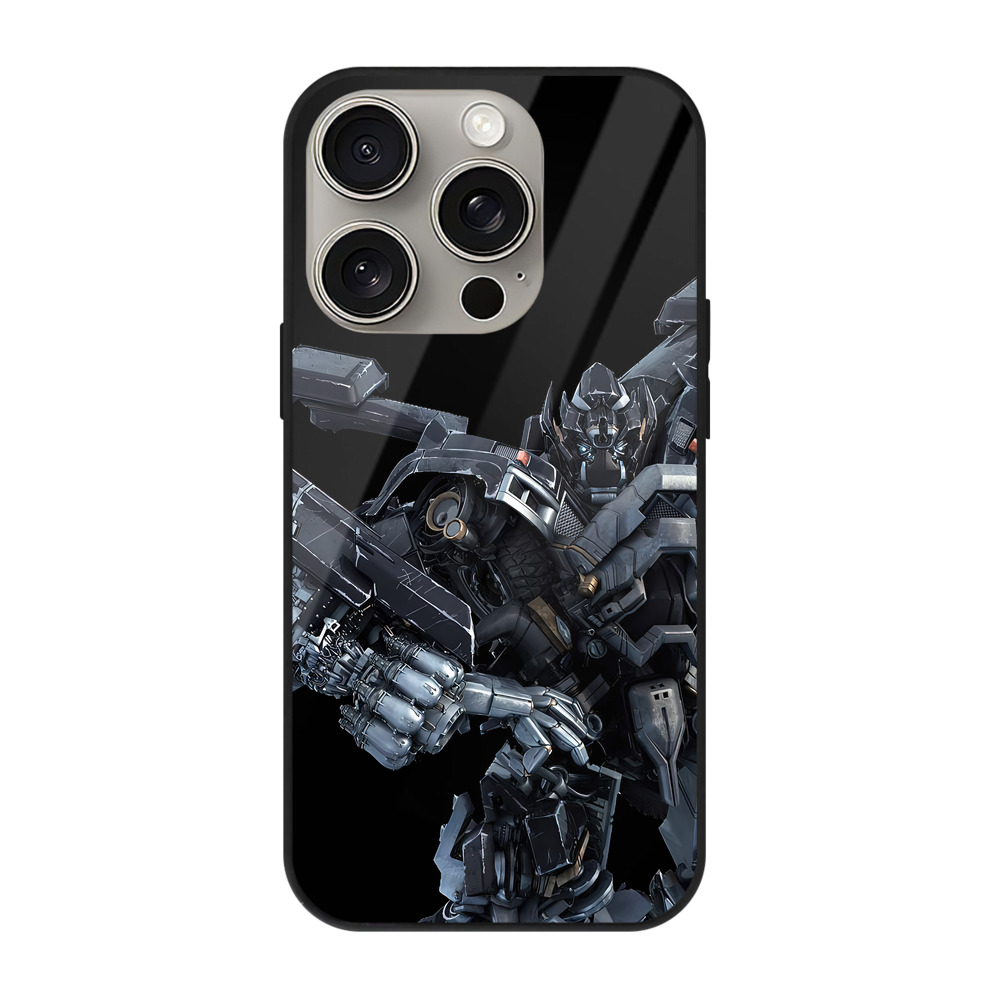 （画像用） Transformers トランスフォーマー 【iPhone15Pro対応】スマホケース 耐衝撃＆黄変防止 背面ガラス