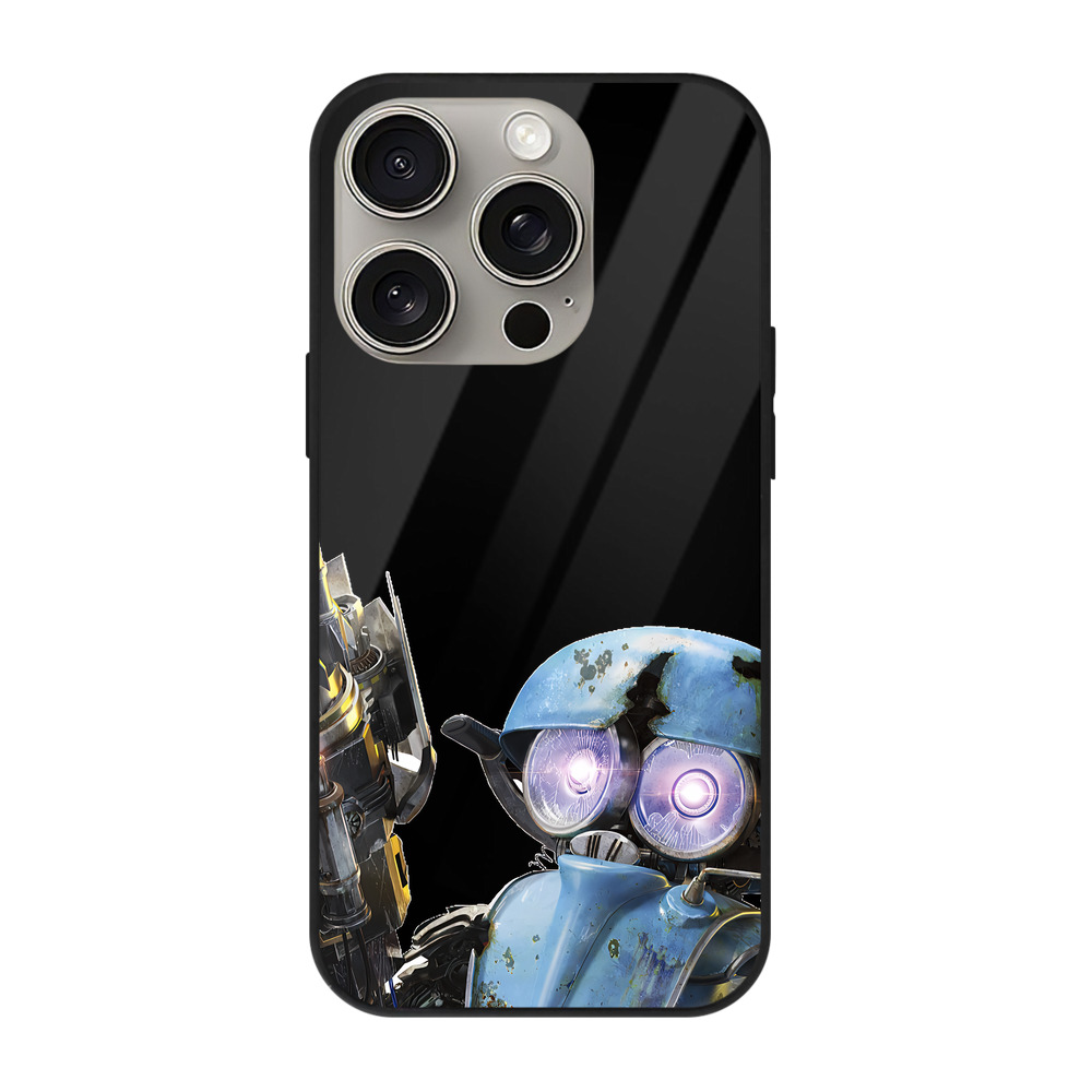 （画像用） Transformers トランスフォーマー 【iPhone15Pro対応】スマホケース 耐衝撃＆黄変防止 背面ガラス