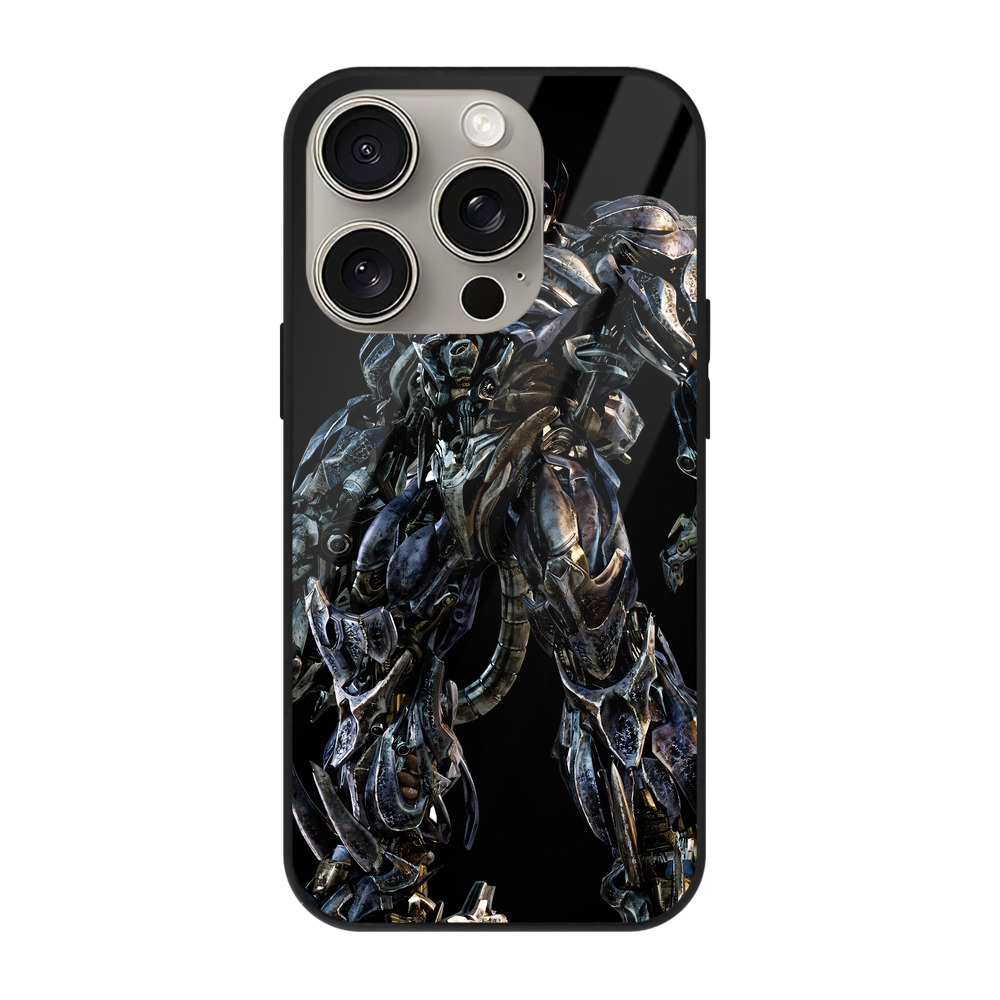 （画像用） Transformers トランスフォーマー 【iPhone15Pro対応】スマホケース 耐衝撃＆黄変防止 背面ガラス