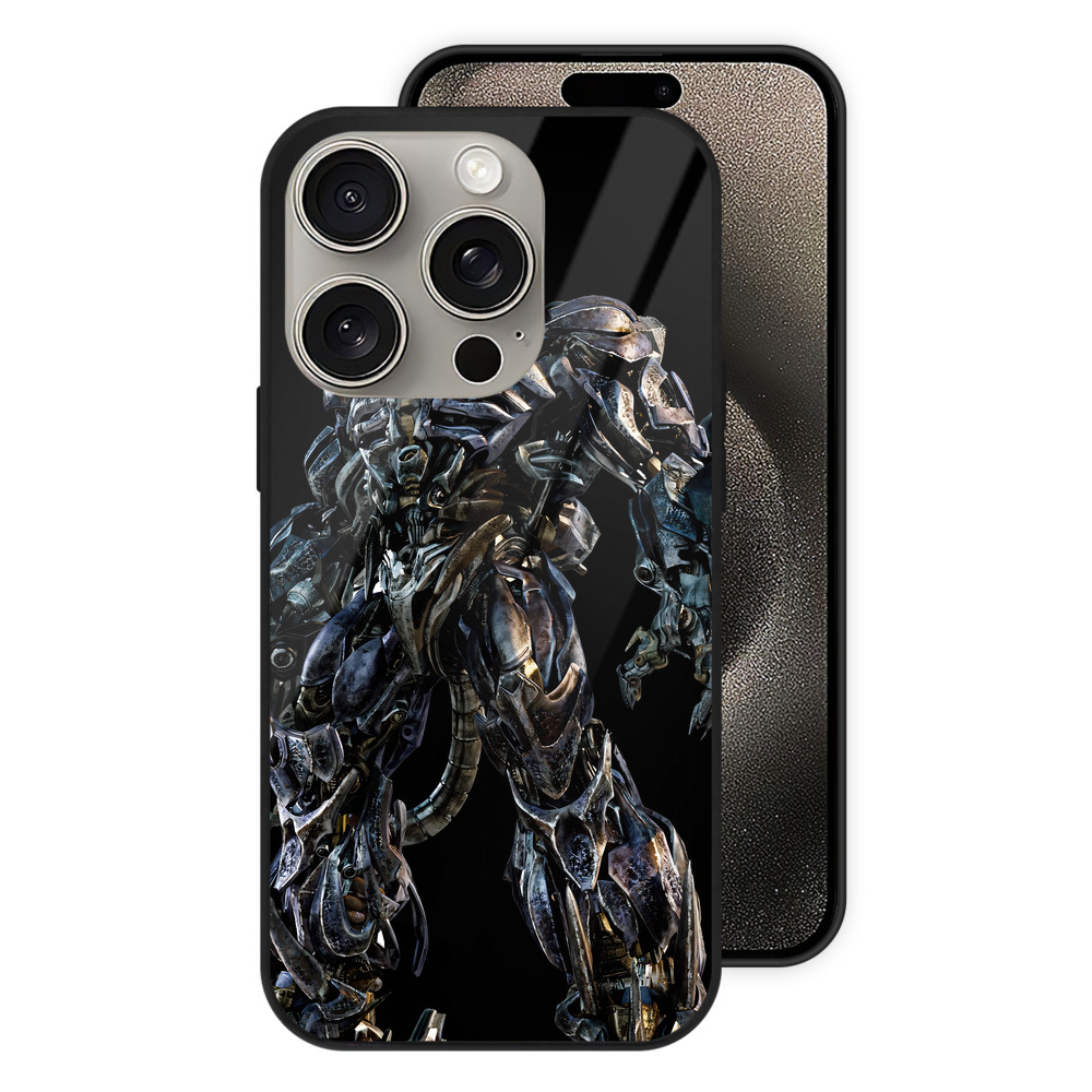 （画像用） Transformers トランスフォーマー 【iPhone15Pro対応】スマホケース 耐衝撃＆黄変防止 背面ガラス